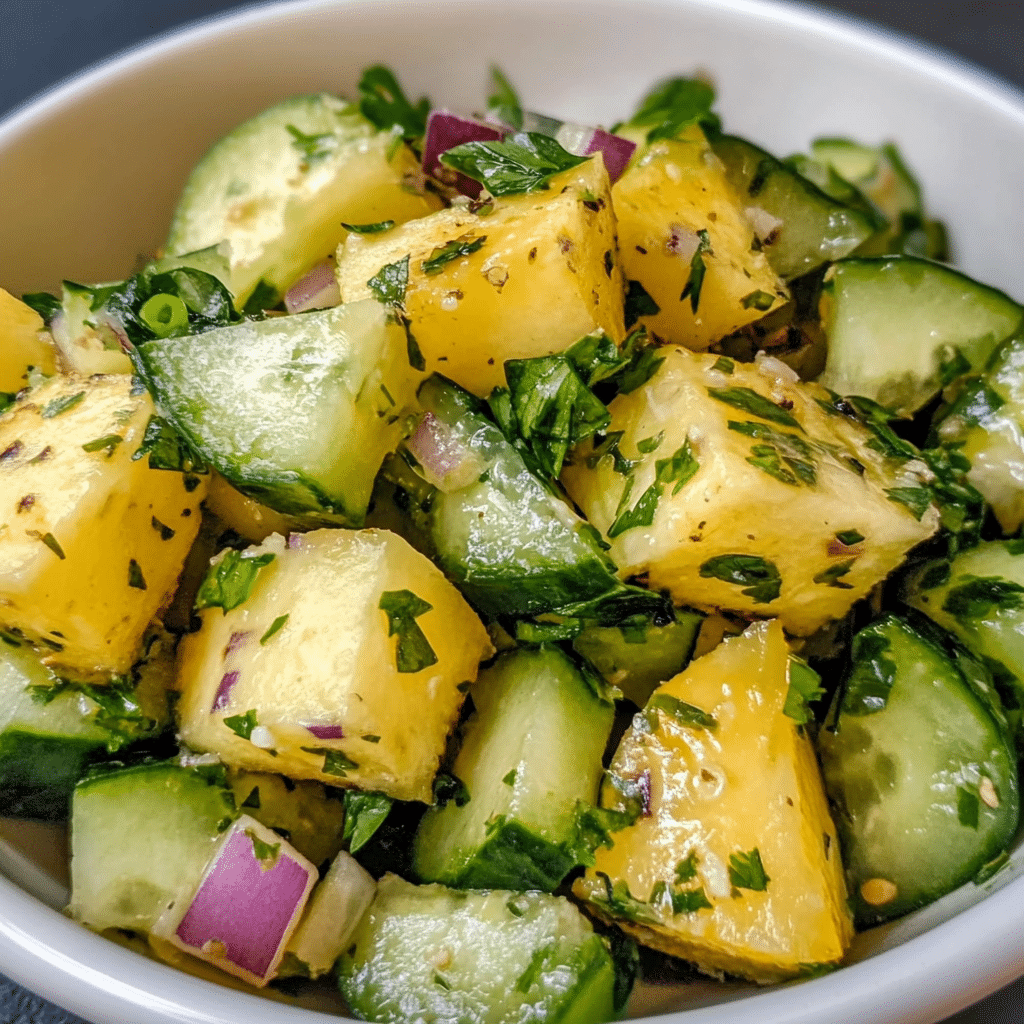 BBQ Favorite: Crunchy Pineapple Cucumber Salad Recipe